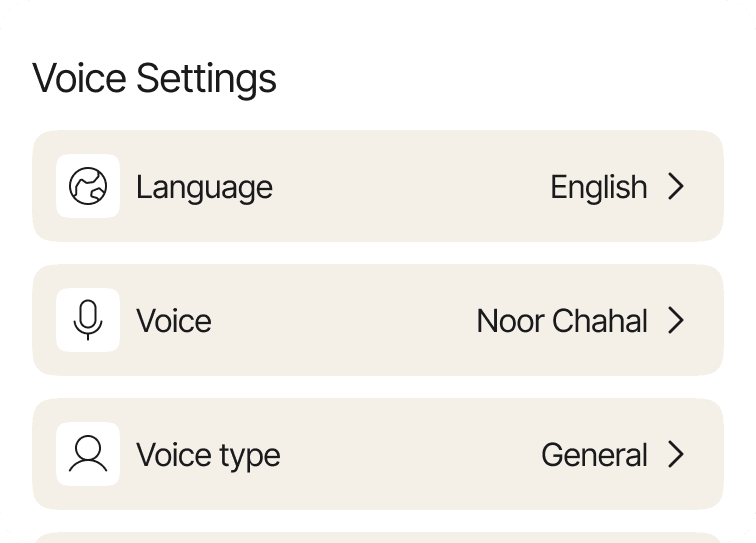 Choose the voice